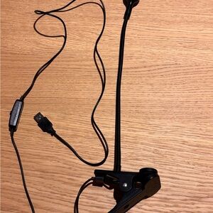 UV LED GOOSENECK LIGHT Flexible Black USB Clip-On Lamp